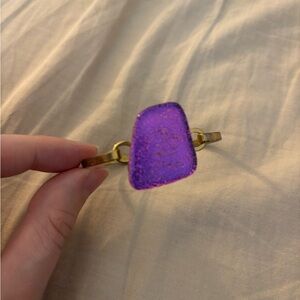 Purple Stone Gold Bracelet